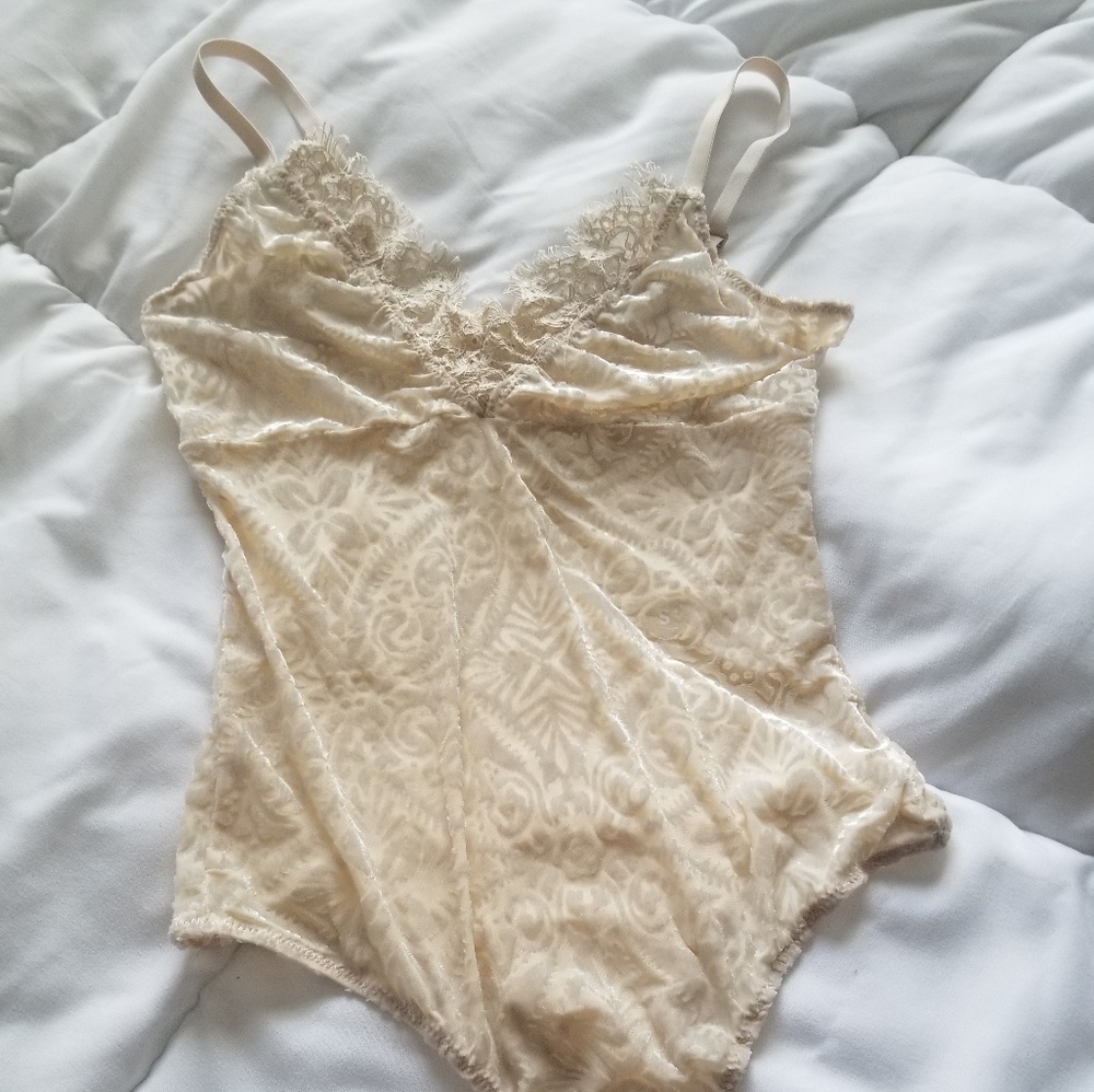 Cream body suit
